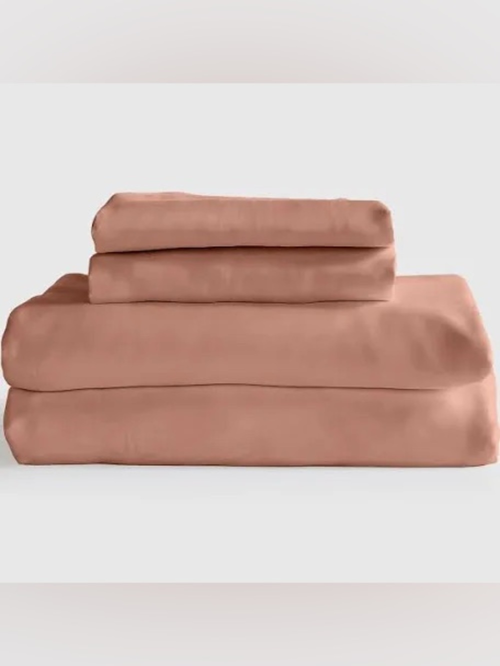 PACT Organic Cotton Full Sheet Set - Cool-Air Percale - Terracotta/Clay